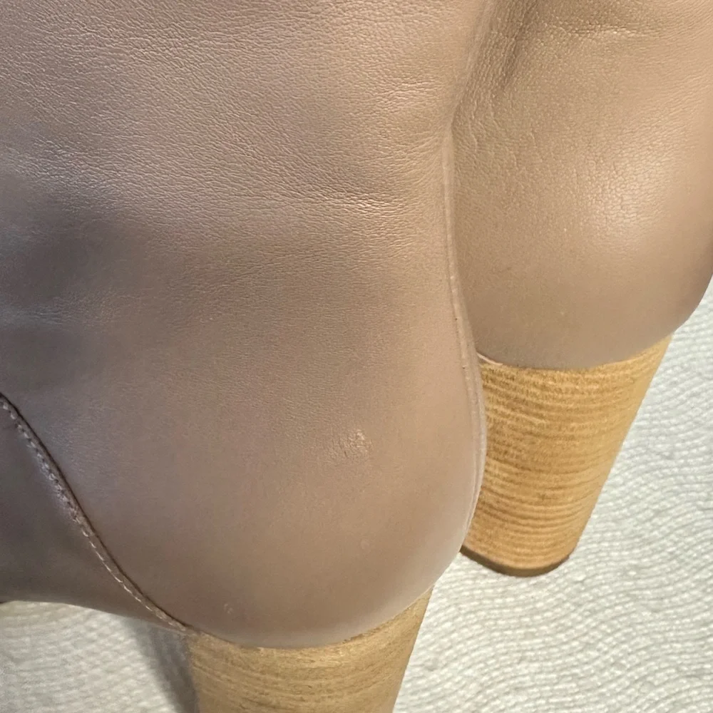 Cole Haan Womens Glenda Stone Taupe Leather Fashion Boots Size 8.5‎ B